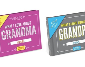 Knock Knock Why I love You Grandma & Why I love  You Grandpa Fill-in-the-Blank Gift Journals, Show LOVE this Year!!