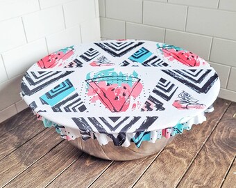 Zero waste reusable waterproof bowl cover for dishes, containers, flat covers, PUL