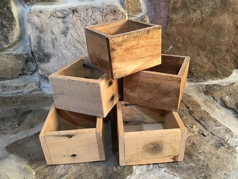 25 Square Rustic Wood Fits One Quart Mason Jar Country Etsy