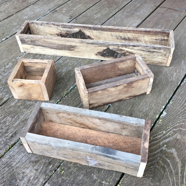 4 multi-sized wood boxes, farmhouse and rustic country home decor, best selling items, rustic country wedding centerpiece, card box