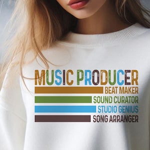 音楽プロデューサー向け昇華PNGデザイン、ミュージシャン向けデジタルダウンロード、音楽愛好家へのギフト、スタジオバイブスPNG