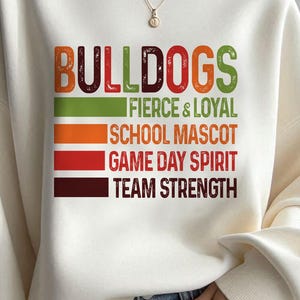 Bulldogs PNG, School Mascot PNG, Team Spirit PNG, Sports Fan Png, Bulldog Pride Png, School Spirit Digital Art Png