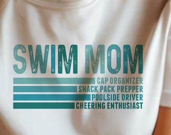 Retro Swim Mom Png, Swim Mom Sublimation Swim Mom Digital Download, Sublimation Design