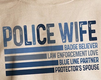 Retro Police Wife Png, Police Wife Sublimation, Police Wife Digital Download, Police Wife Clipart, Police Wife T-shirt Design