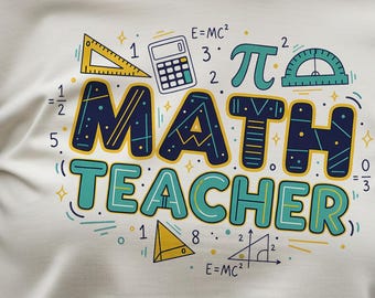 Retro Math Teacher PNG, Math Educator Quote Design, Teacher Sublimation PNG for Shirt Mug Tumbler Tote Sticker Gift