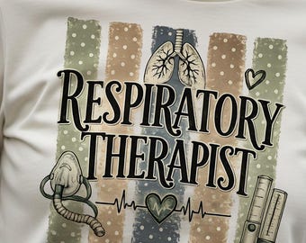 Respiratory Therapist PNG, RT PNG, Polka Dot Striped Sublimation, Distressed Lungs Respiratory Therapy Shirt Design, Digital Download