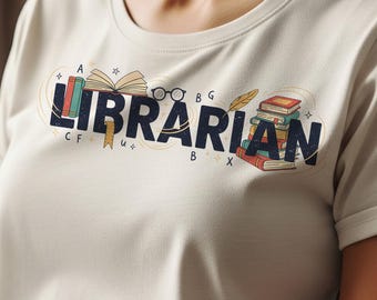 Retro Librarian PNG, Book Lover Quote Design, Sublimation PNG for Shirt Mug Tumbler Sticker Library Staff Gift