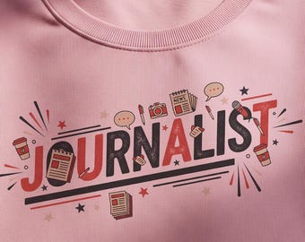 Retro Journalist PNG, Media Professional Quote Design, News Writer Sublimation PNG for Shirt Mug Tote Tumbler Sticker, Gift