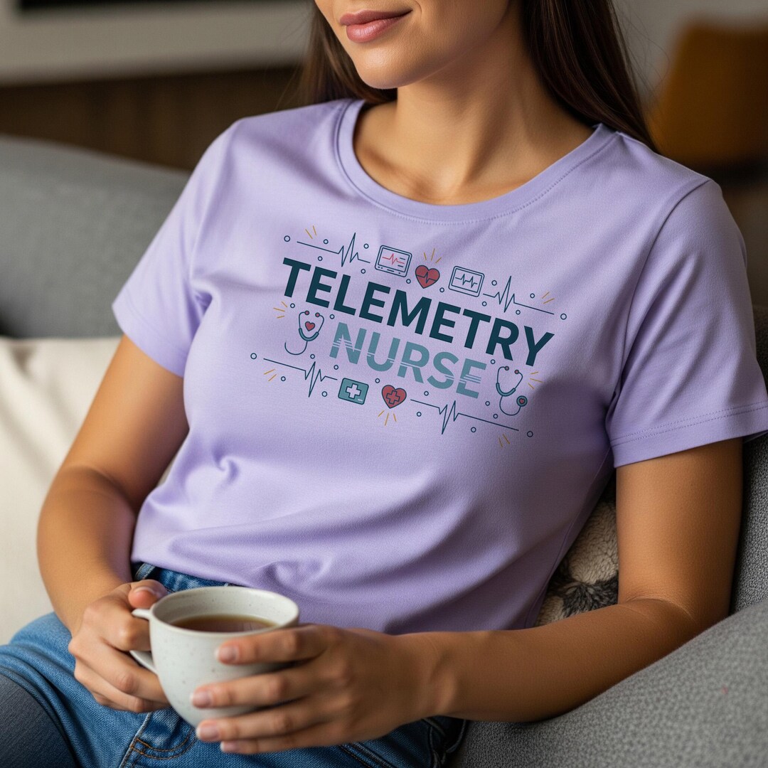 Telemetry Box Stickers Retro Telemetry Nurse PNG, Cardiac Nurse Quote Design, Hospital Nurse ...