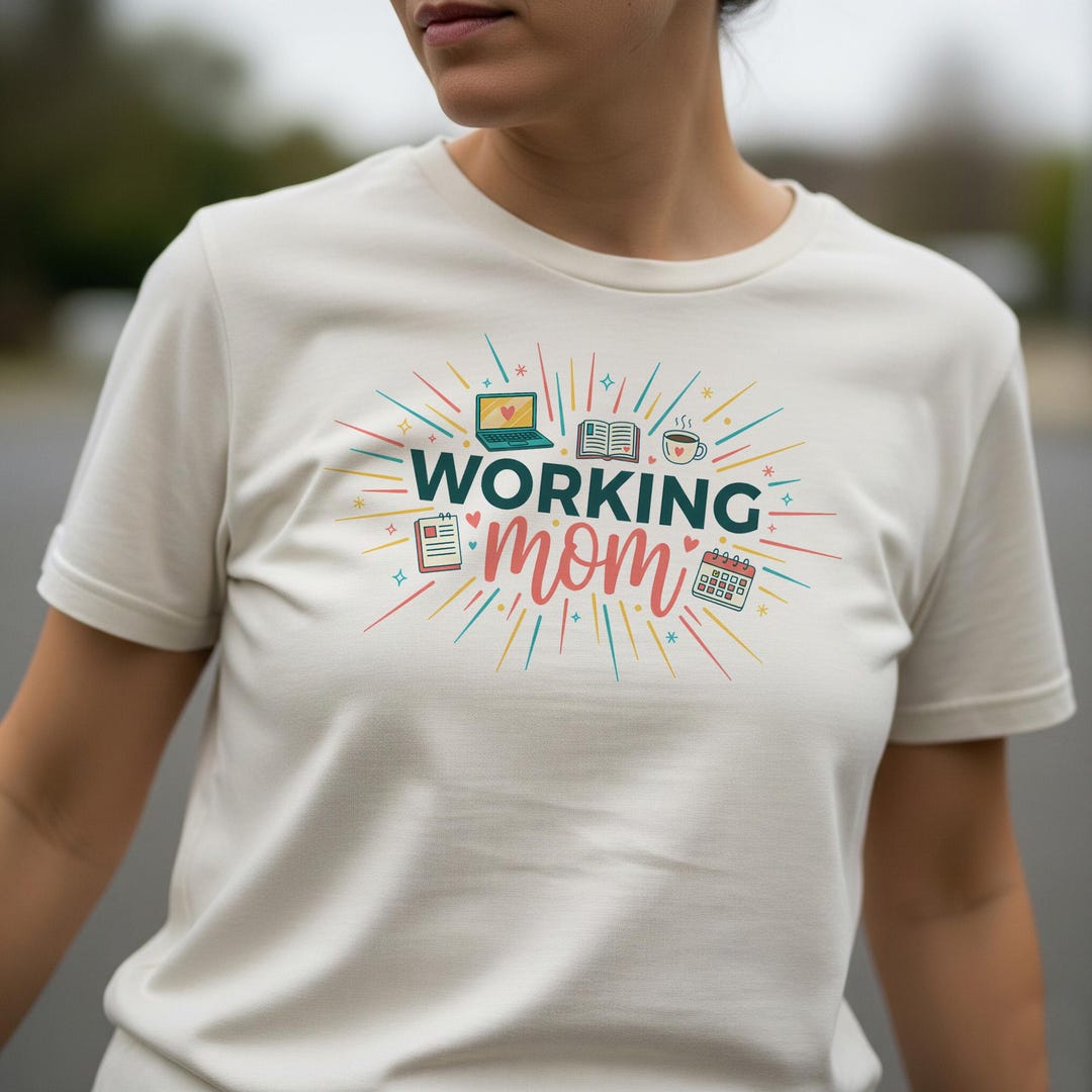 Working Mom Sticker Retro Working Mom PNG, Proud Working Mom Quote Design, Busy Mom Life ...