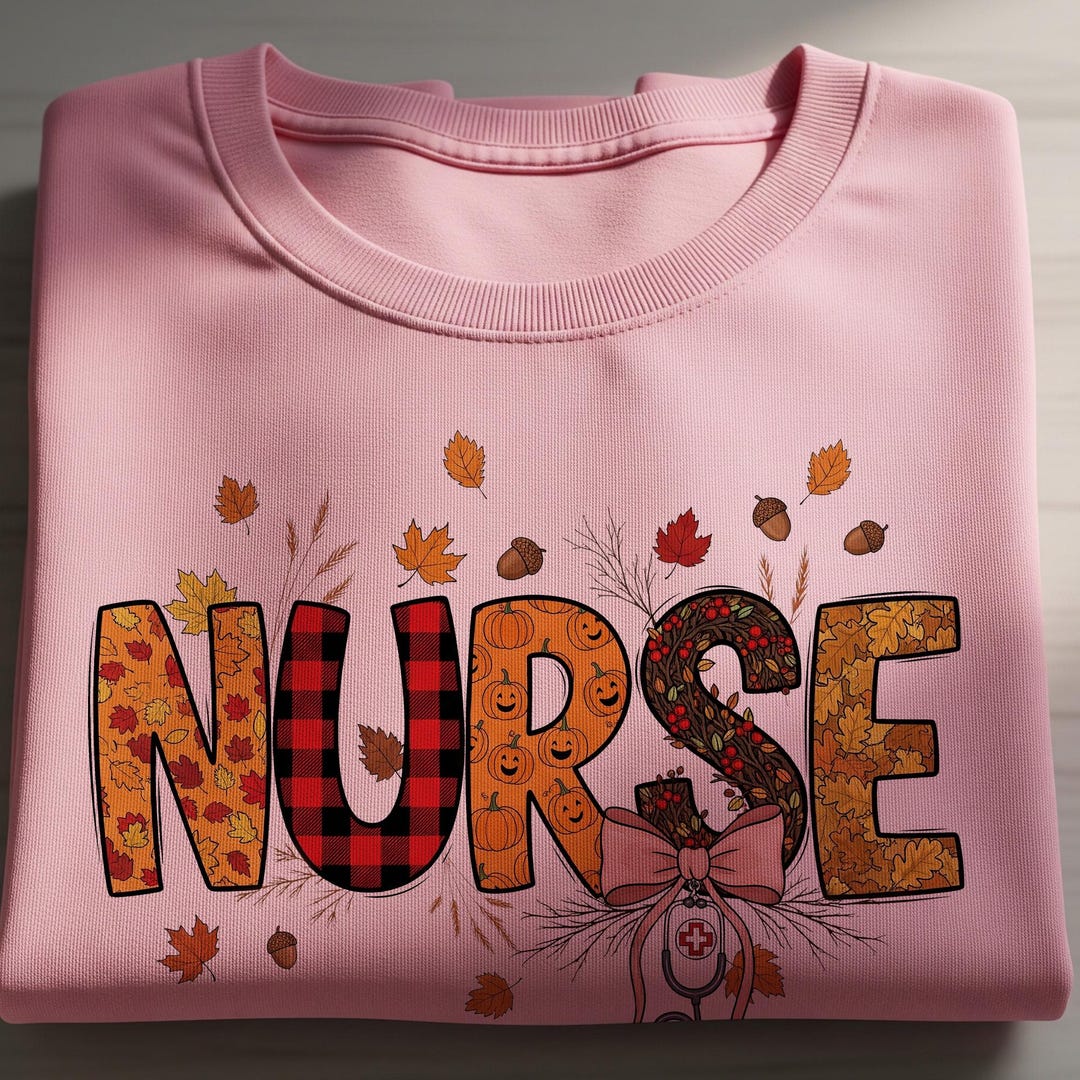 Retro Nurse Fall Coquette Png, RN Autumn Bow Png, Pumpkin Stethoscope ...