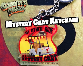 Gravity Falls: My Other Ride Is A Mystery Cart Recycled Acrylic Keychain