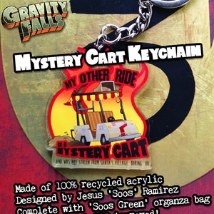 Gravity Falls: My Other Ride Is A Mystery Cart Gerecycleerde acryl sleutelhanger