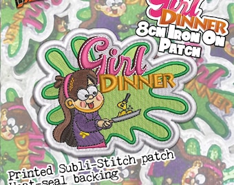 Gravity Falls: The Mabel 'Girl Dinner' Iron-On Patch