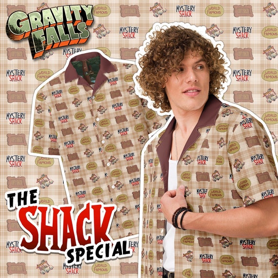 Gravity Falls: the Shack Special Allover Button-down Shirt - Etsy Gravity Falls: the Shack Special Allover Button-down Shirt - Etsy