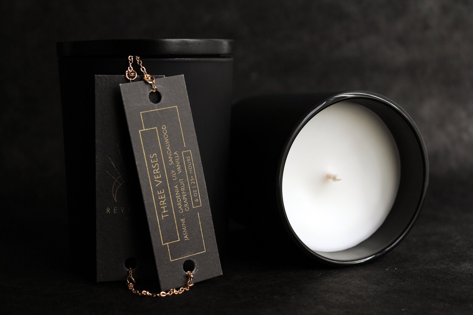 6 Oz Scented Candle Matte Black 4 Scents Etsy