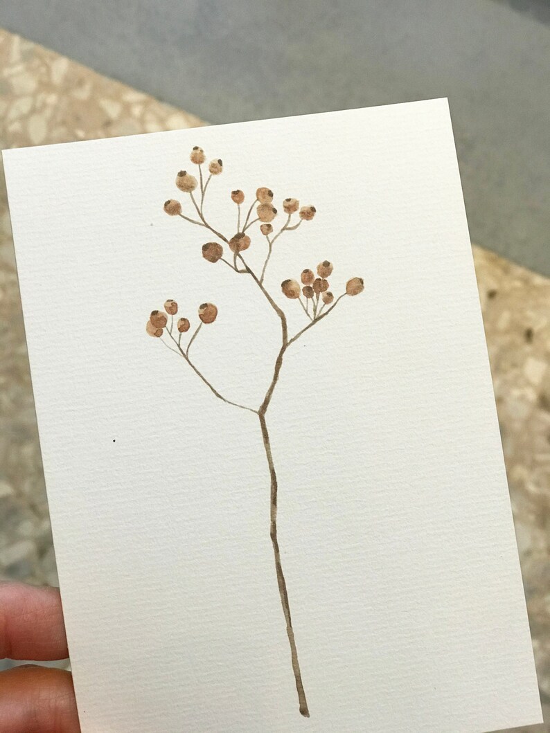 Winter Berry Postcard Postcard Writable Greeting Card Red Berries Birthday Card Botanical Gift Idea Map A6 Winter berry