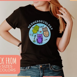 Meowcrobiology - Funny Microbiology Shirt with Cats, Pre-Shrunk Unisex Softstyle Tee