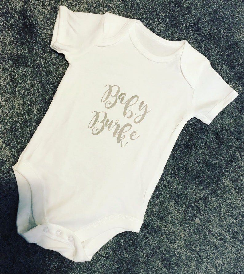 etsy personalised baby grow