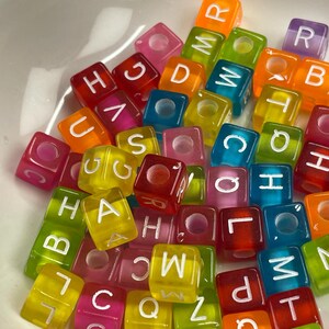 Small Multi Colored Cube Letters