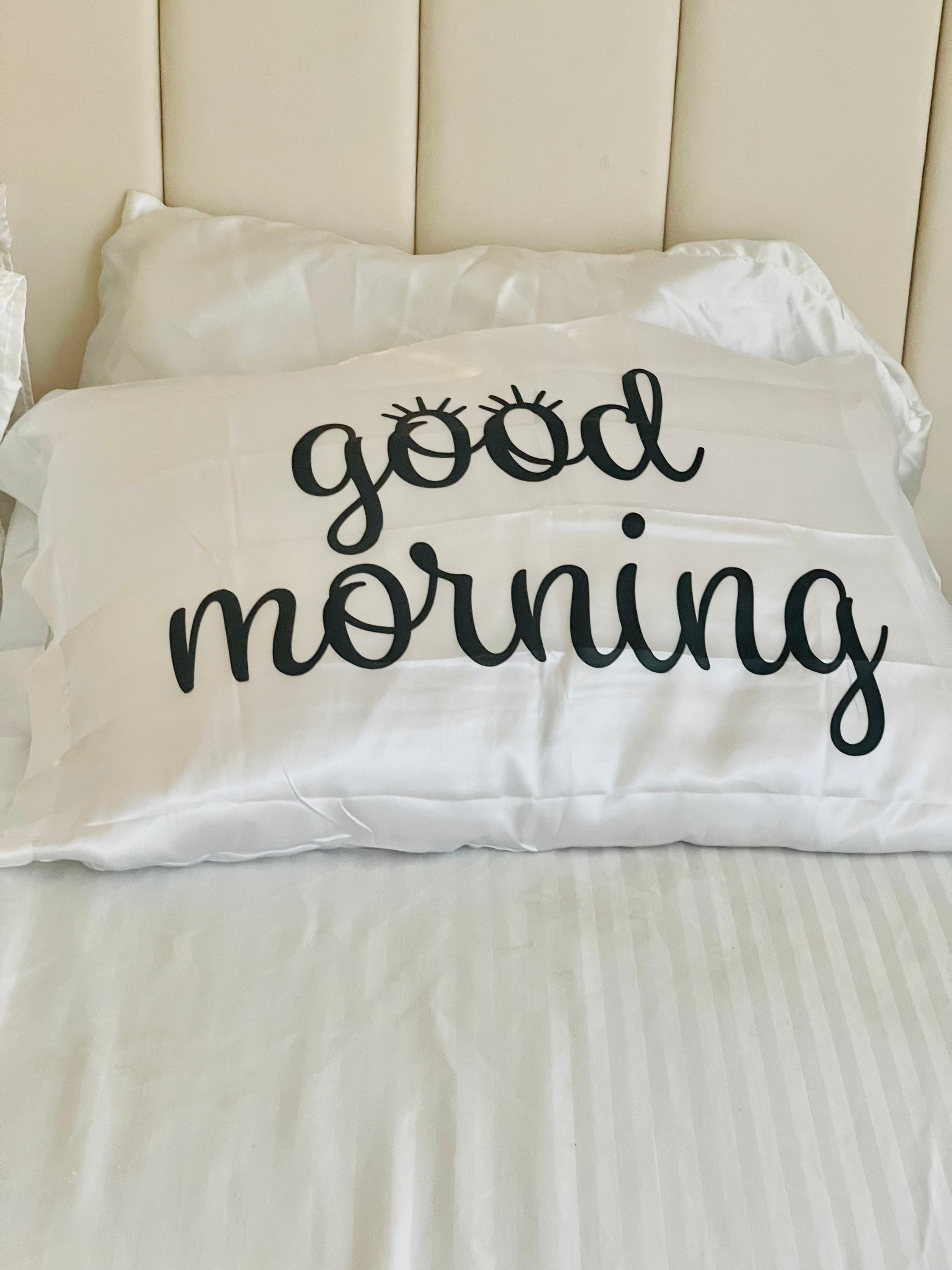 Good morning Pillow cases Silk Etsy