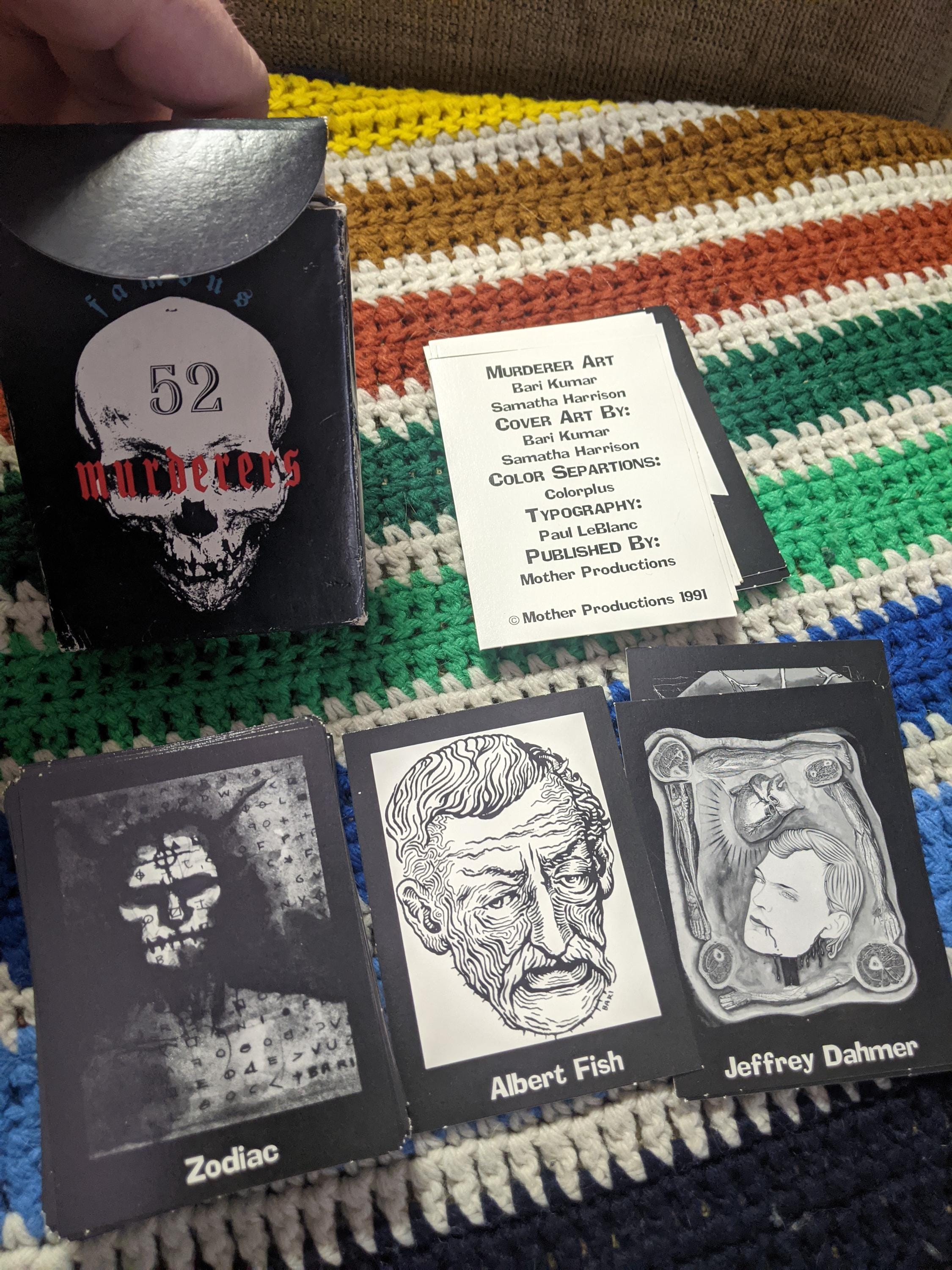 Original Vintage Serial Killer Trading Cards Forty to Fear Murders & 52 ...