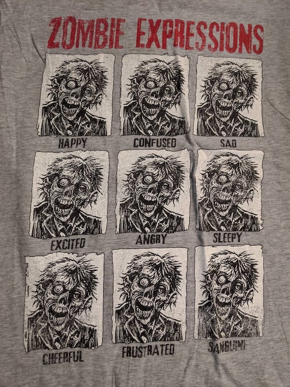 Zombie expressions XL tshirt