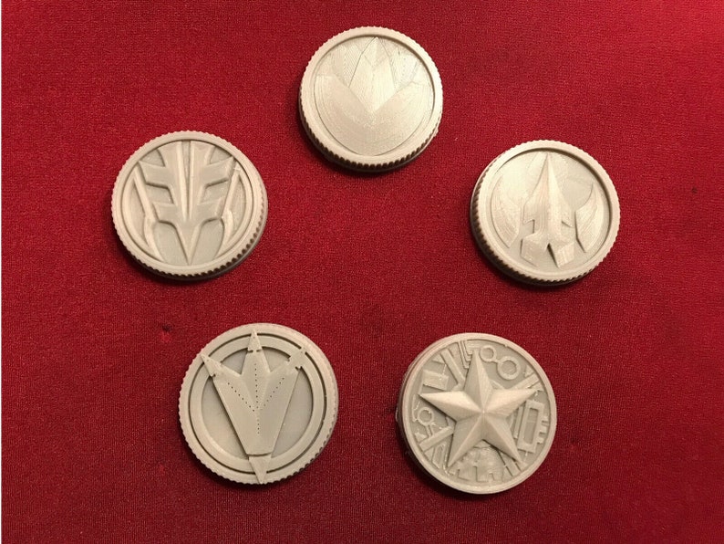 Power Rangers 3D Printed Legacy Morpher Power Coin 5 Pack - Etsy