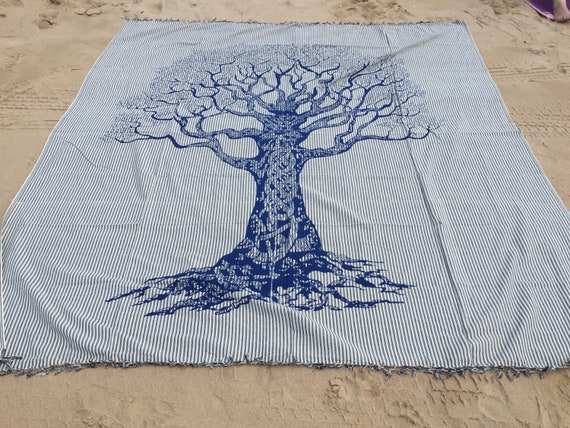 Tree Of Life Beach Towel Tree Of Life Bedspread Wall Etsy
