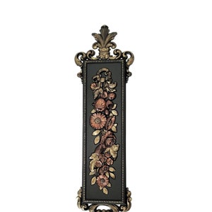 Victorian Goth Decor, Vintage Wall Plaque, Black Wall Art, Gothic Home Decor, Black Wall Decor, Dark Decor