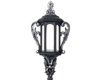 Victorian Goth Decor, Vintage Wall Sconce, Gothic Home Decor, Large Black Wall Art, Vintage Halloween