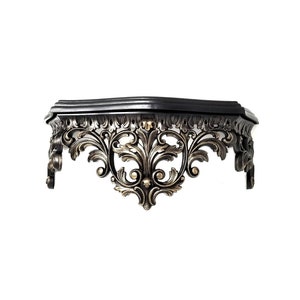 Black Wall Shelf, Black Floating Shelf, Ornate Shelf, Gothic Victorian Decor, Gothic Home Decor