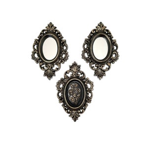 Gothic Mirror & Floral Wall Plaques | Vintage Victorian Gallery Frames