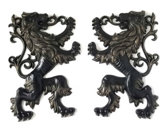 Victorian Goth Decor, Vintage Wall Plaque, Black Wall Art, Gothic Home Decor, Black Wall Decor, Dark Decor