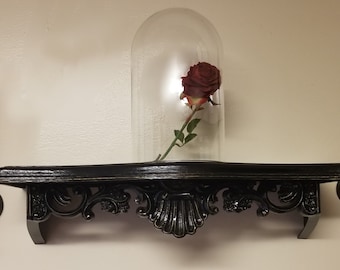 Black Wall Shelf, Black Floating Shelf, Ornate Shelf, Gothic Victorian Decor, Gothic Home Decor Vintage