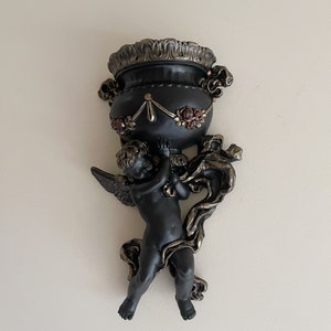 Gothic Victorian Decor, Vintage Wall Sconce, Gothic Home Decor, Angel Sconce, Hollywood Regency