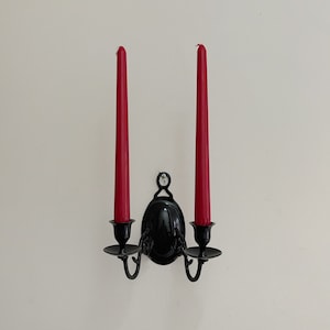 Gothic Wandleuchten | Schwarzer Kerzenständer | Ovales Viktorianisches Kerzen Paar