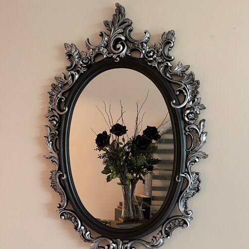 Enchanted Forest Mirror Snow White Mirror Large Black Etsy