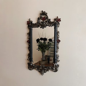 Enchanted Mirror, Large Black Mirror, Large Ornate Mirror, Gallery Wall Mirror, Vintage Frame, Gothic Home Decor