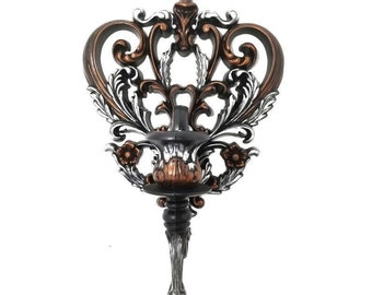 Gothic Heart Wall Sconce | Victorian Candle Holder | Black Baroque Wall Decor | Rococo Gothic Home Decor