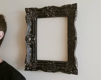 Ornate Black Picture Frame 8x10 | Gothic Baroque Gallery Wall Frame | Victorian Decor
