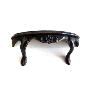 Gothic Victorian Black Wall Shelf; Vintage Black Shelving; Black Floating Shelf