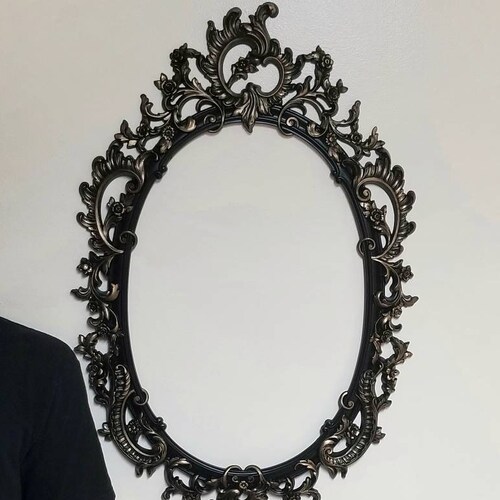 Enchanted Forest Mirror Snow White Mirror Large Black Etsy