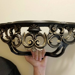 Gothic Wall Shelf, Vintage Wall Shelf, Gothic Home Decor Wall, Floating Shelf, Ornate Shelf, Gothic Victorian Home Decor, image 2