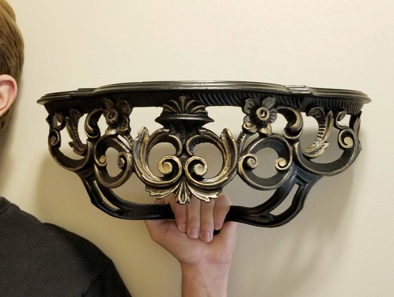 Gothic Wall Shelf, Vintage Wall Shelf, Gothic Home Decor Wall, Floating Shelf, Ornate Shelf, Gothic Victorian Home Decor, image 2