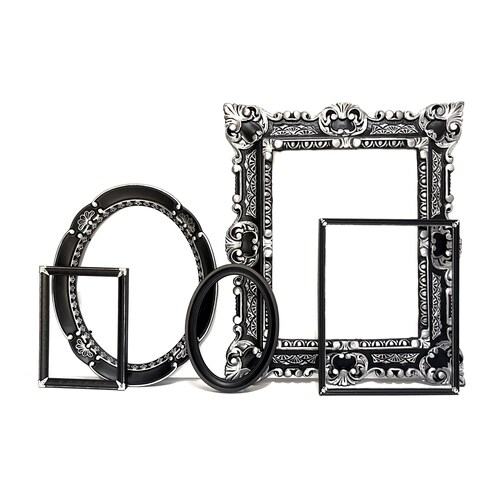 Black Picture Frame Set Gallery Wall Frame Set Vintage Etsy