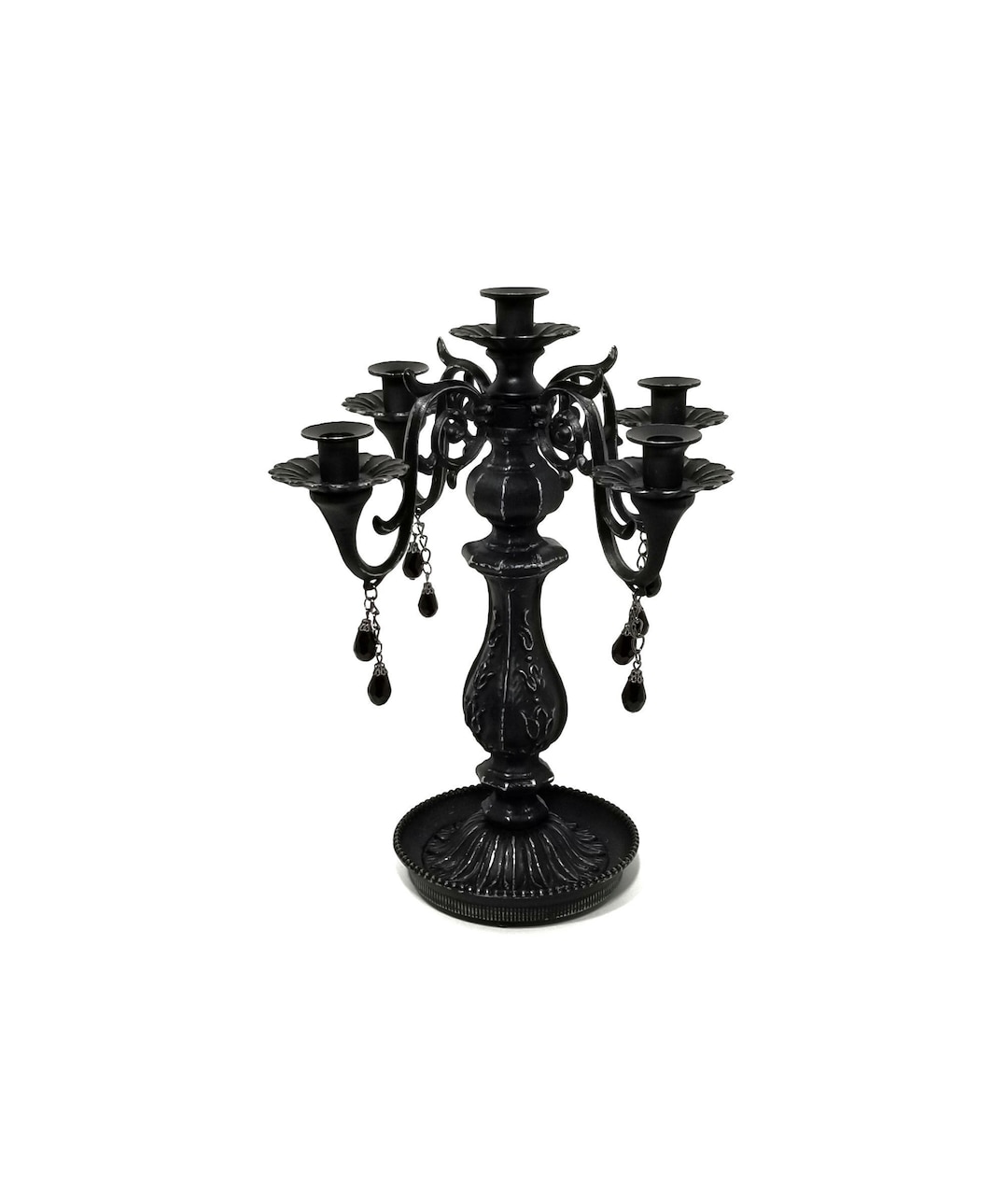 Black Candelabra 5 Arm Candelabra Gothic Sconce Goth Home Etsy