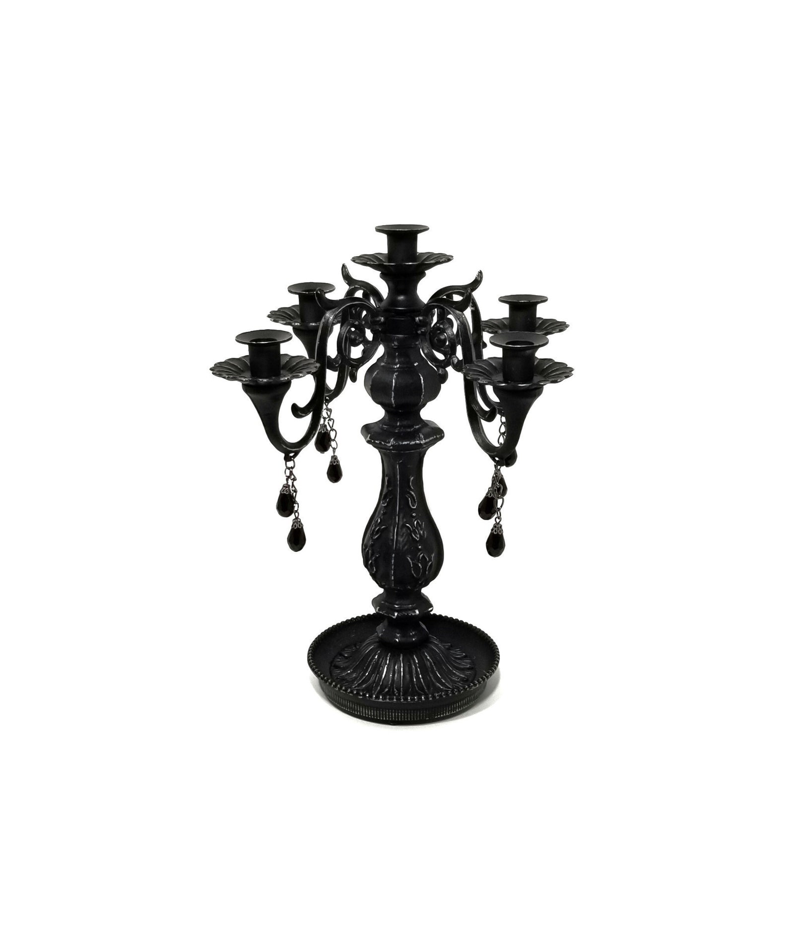 Black Candelabra 5 Arm Candelabra Gothic Sconce Goth Home Etsy