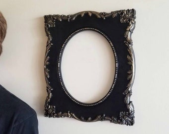 Gothic Baroque 8x10 Picture Frame | Black & Gold Ornate Victorian Gallery Wall Decor