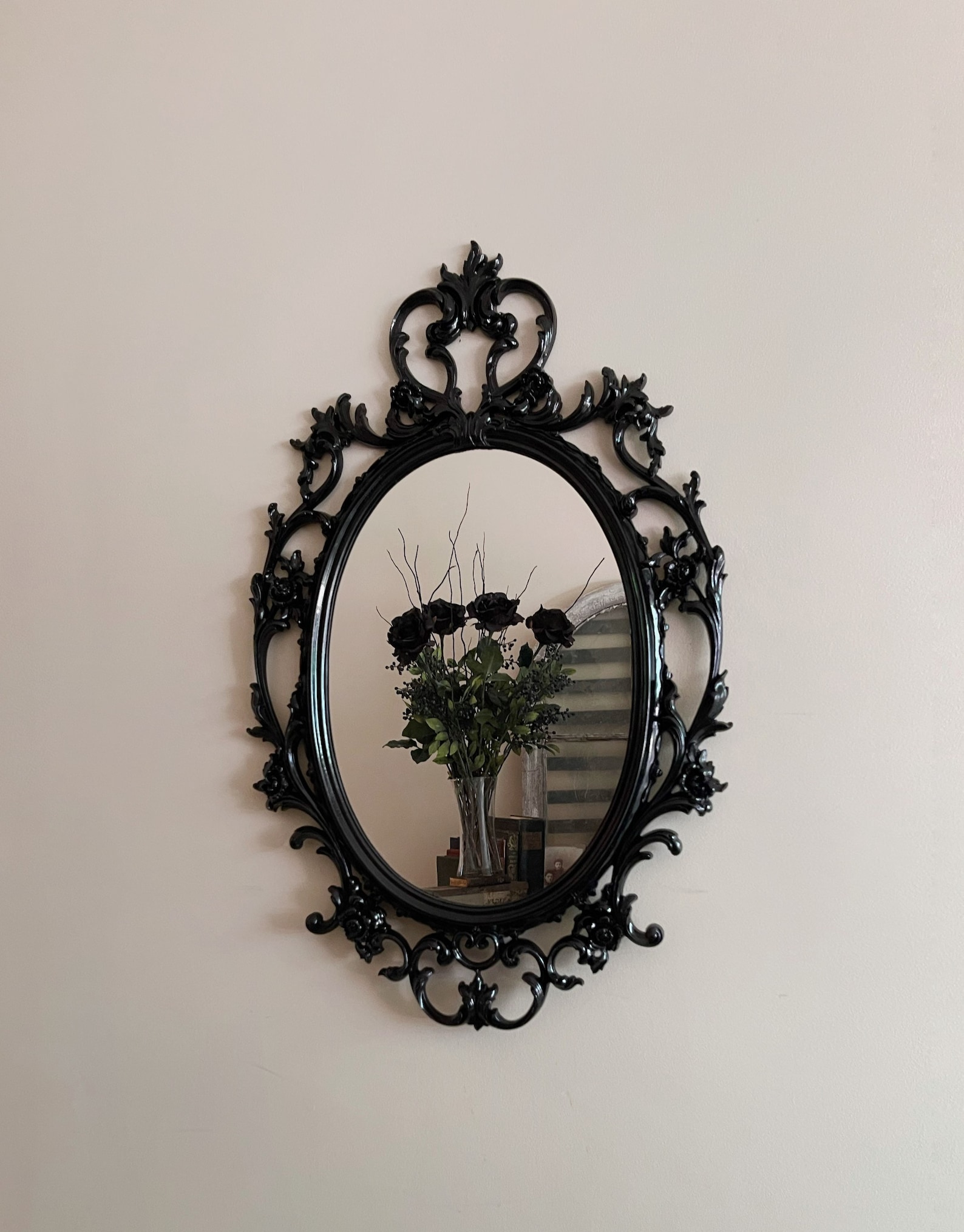 Secret Garden Mirror Enchanted Forest Mirror Large Black Etsy